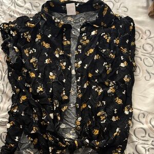 No Boundaries Black Floral Top